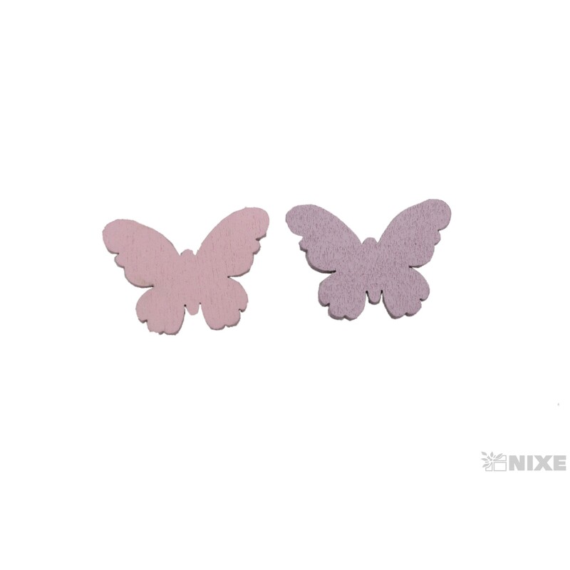 MOTÝL D 3x2cm 60ks*MIX BAREV