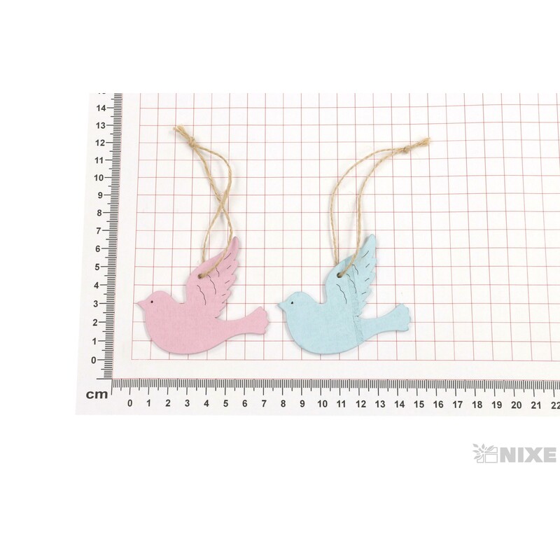 ZÁVĚS PTÁČEK D 7x5cm 6ks*MIX BAREV