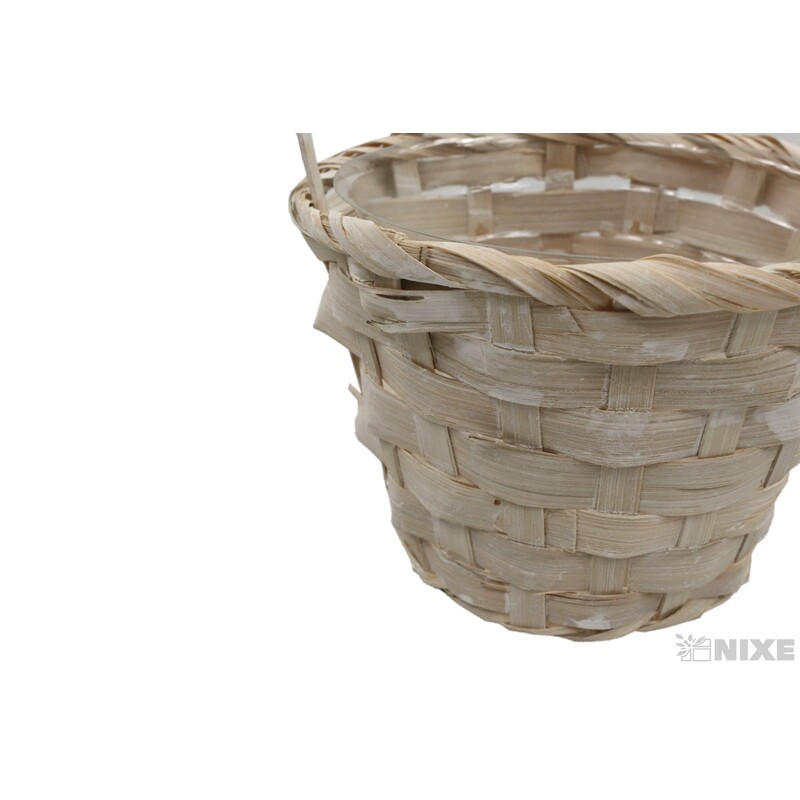 KOŠ PROUTĚNÝ 10x08x33cm*BÍLÁ