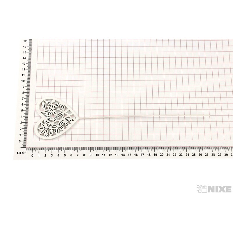 ZÁPICH SRDCE 7x7x27cm 10ks*BÍLÁ