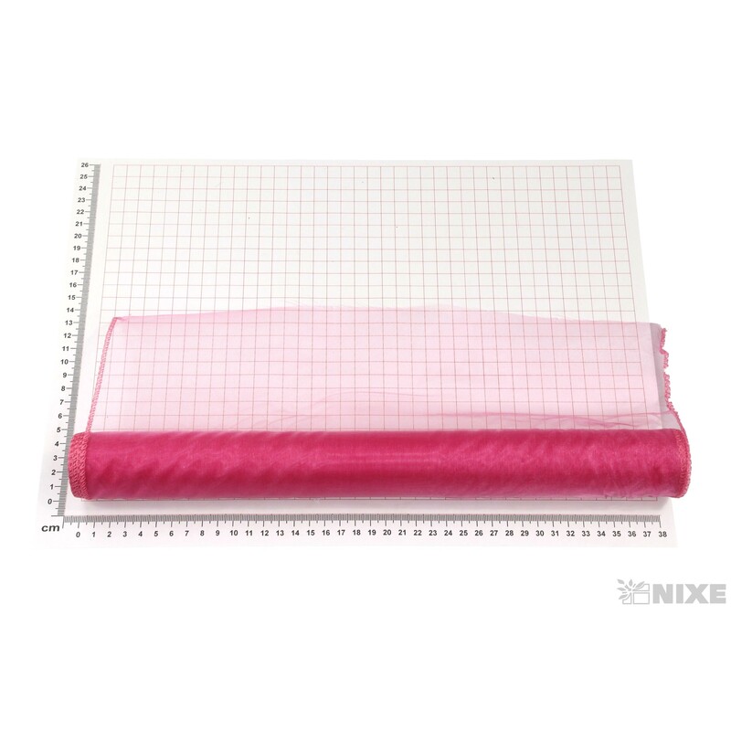 ORGANZA 39cmx8m*RŮŽOVÁ MALINA