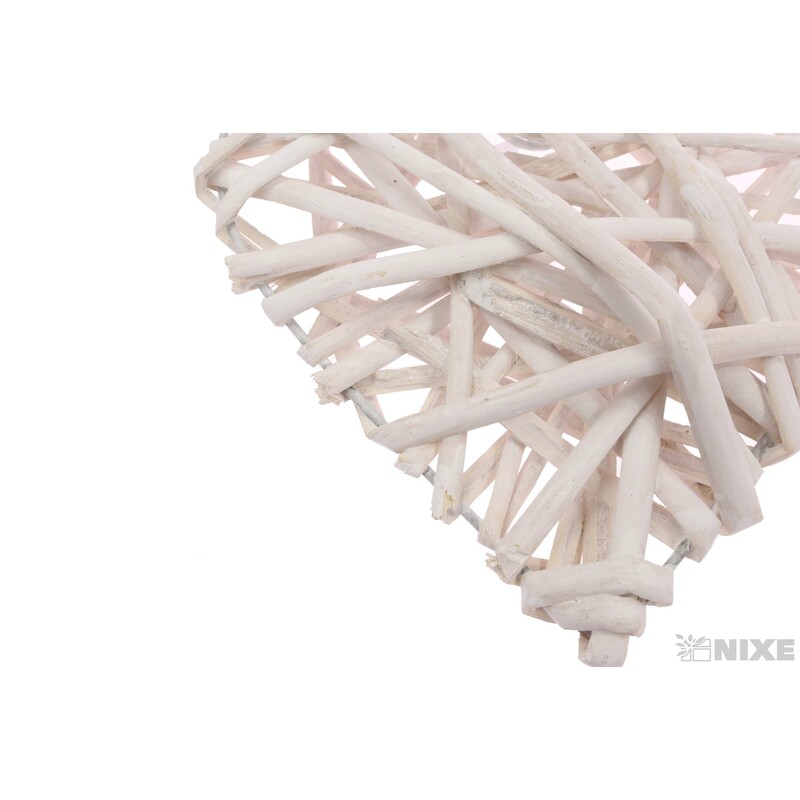 ZÁVĚS SRDCE 15cm*BÍLÁ