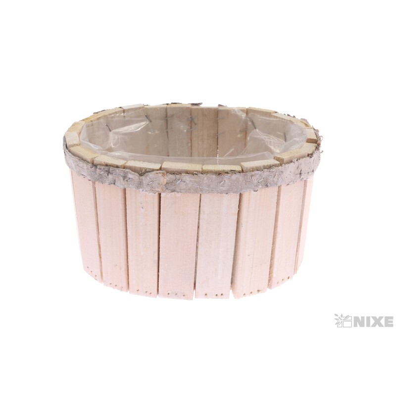 OBAL DŘEVO 19x15x11cm*BÍLÁ