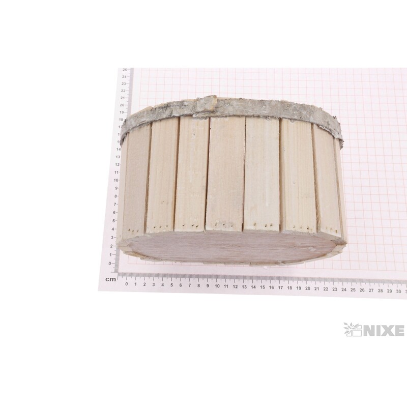 OBAL DŘEVO 19x15x11cm*BÍLÁ