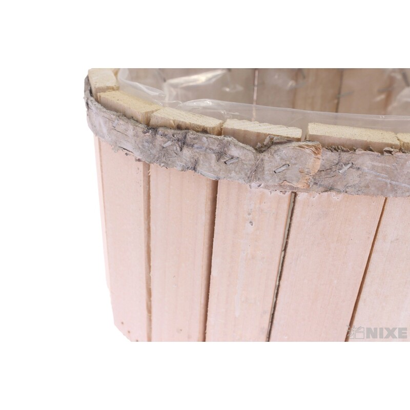 OBAL DŘEVO 19x15x11cm*BÍLÁ