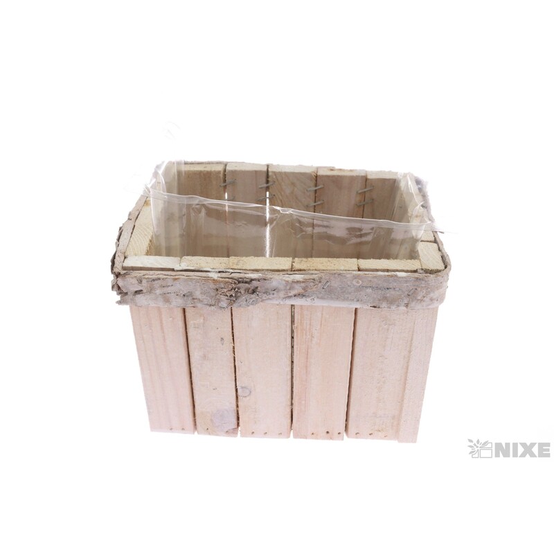 OBAL DŘEVO 13x09x11cm*BÍLÁ