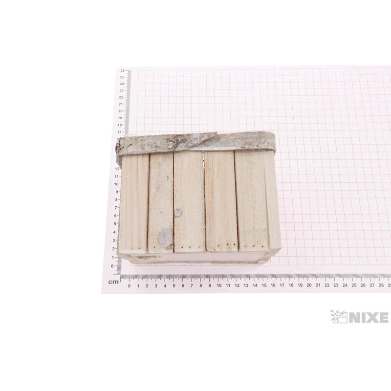 OBAL DŘEVO 13x09x11cm*BÍLÁ