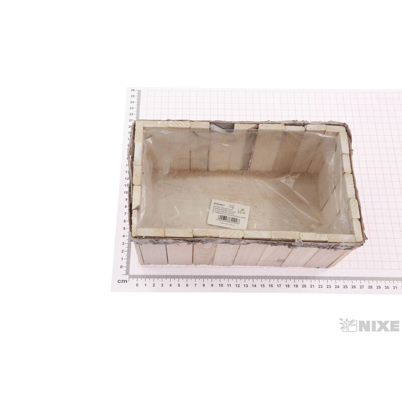 OBAL DŘEVO 22x12x10cm*BÍLÁ