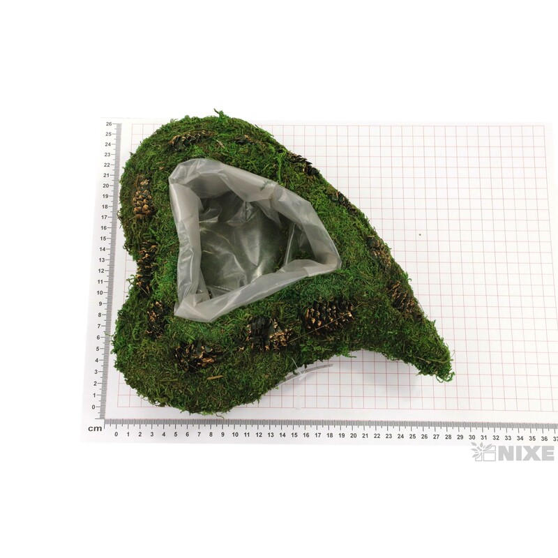 SRDCE RÉVA 33x25cm*ZELENÁ+HNĚDÁ