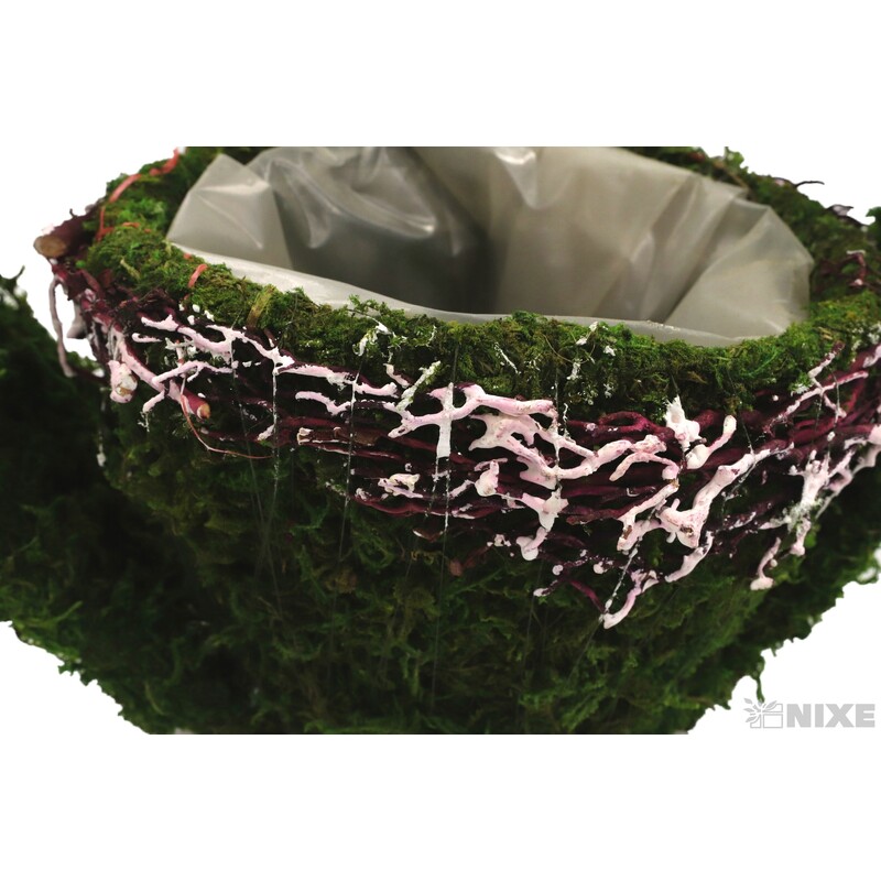 OBAL SRDCE RÉVA 12x11cm*ZELENÁ+HNĚDÁ