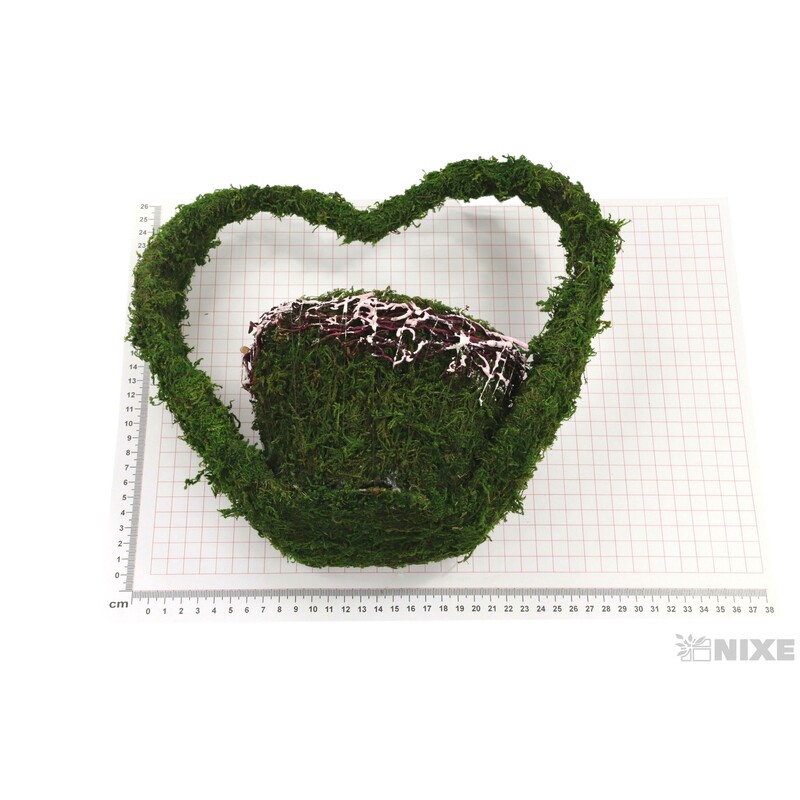 OBAL SRDCE RÉVA 12x11cm*ZELENÁ+HNĚDÁ