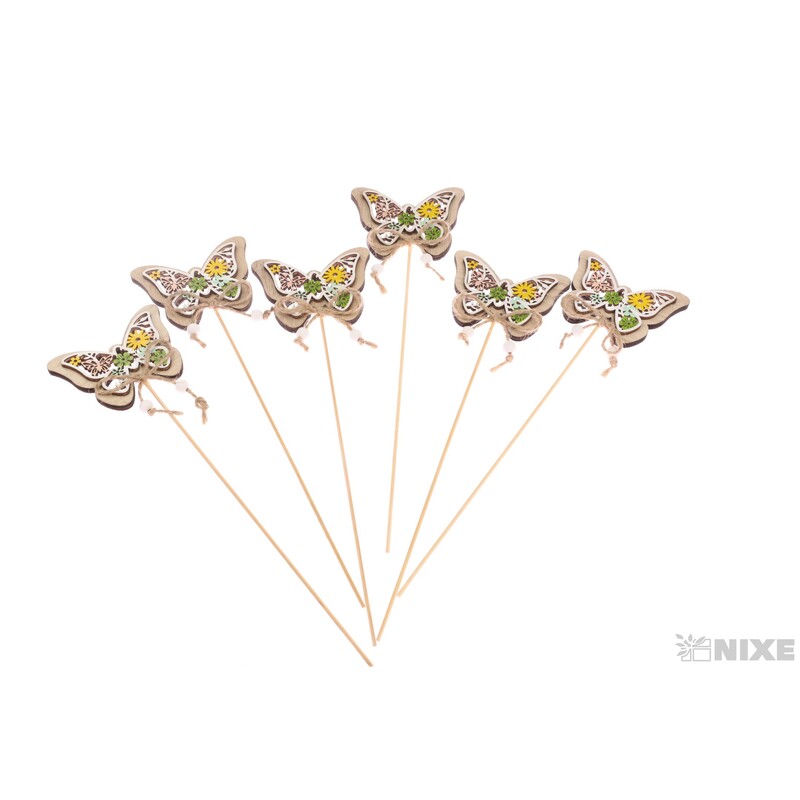 ZÁPICH D MOTÝL 7x25cm 6ks*MIX BAREV