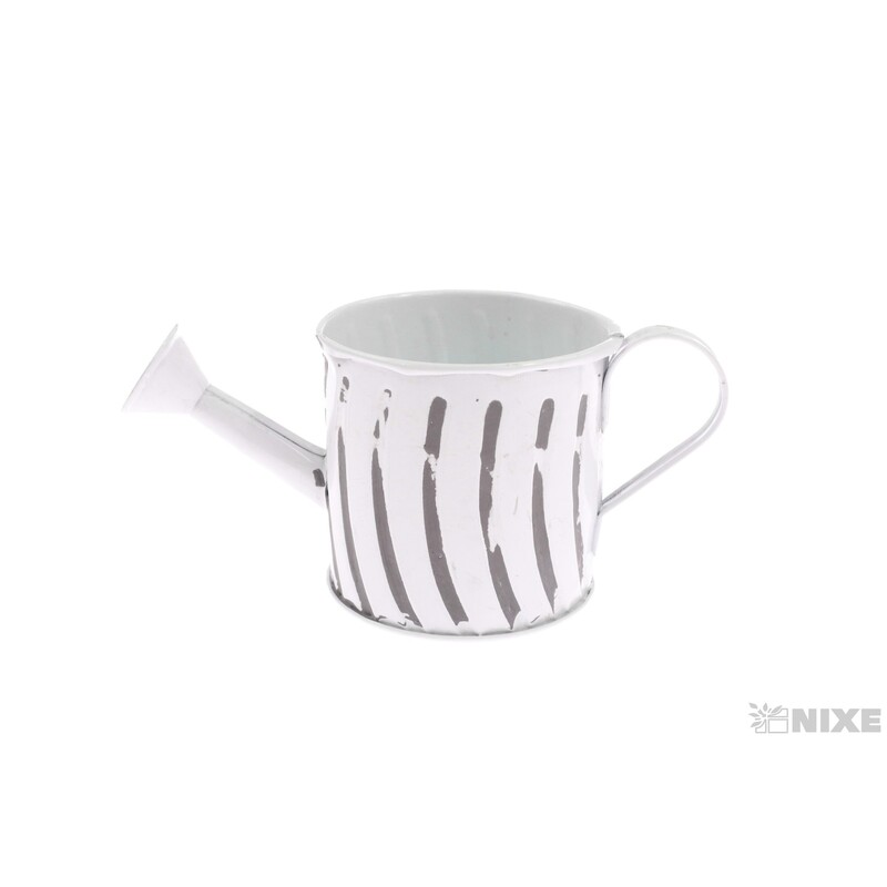 PLECHOVÁ KONEV 8x8cm*BÍLÁ