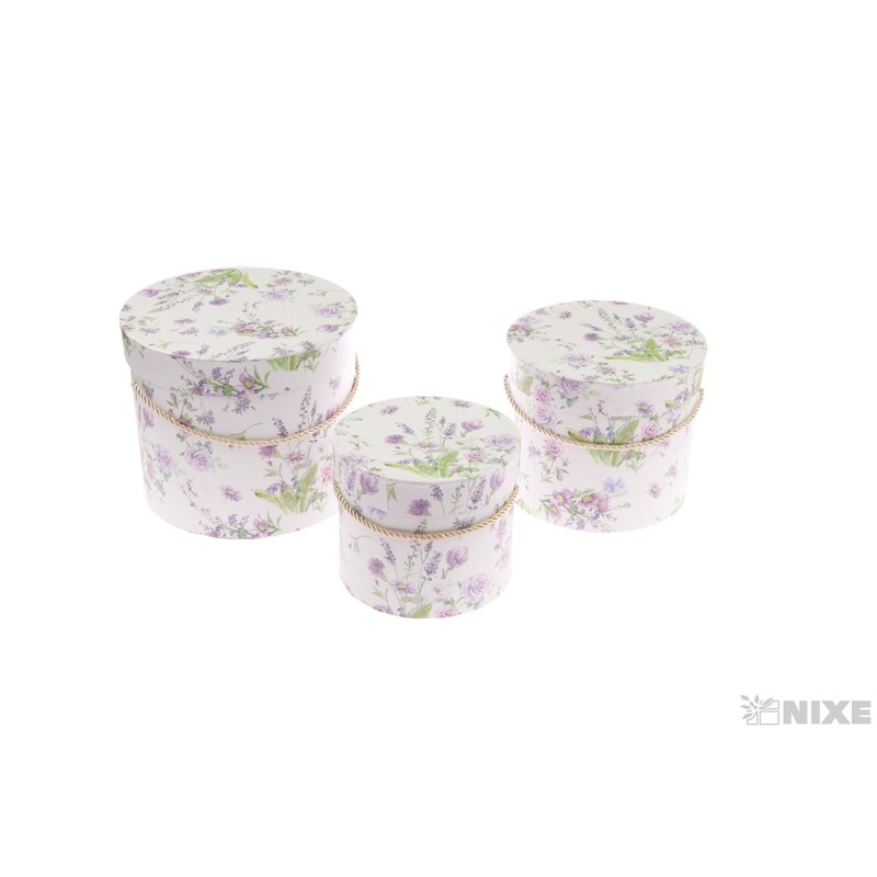 KVĚTINOVÝ BOX 3ks 22x19cm 16x19 16x14*MIX BAREV