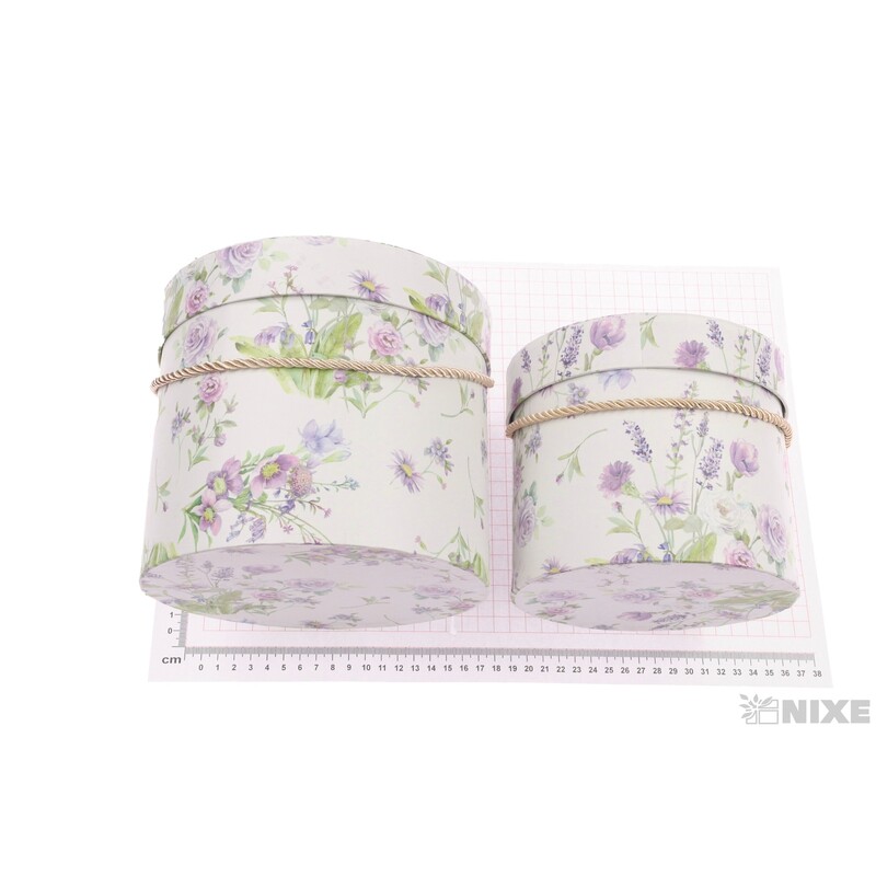 KVĚTINOVÝ BOX 3ks 22x19cm 16x19 16x14*MIX BAREV