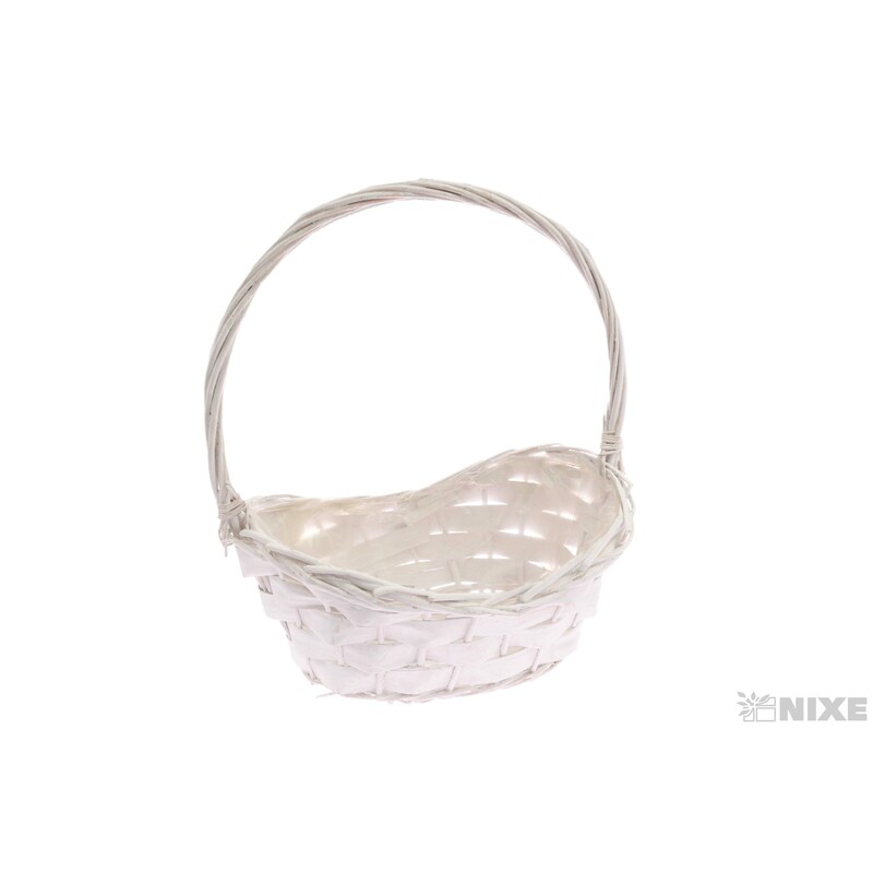 KOŠ PROUTĚNÝ 20x30x12x38cm*BÍLÁ