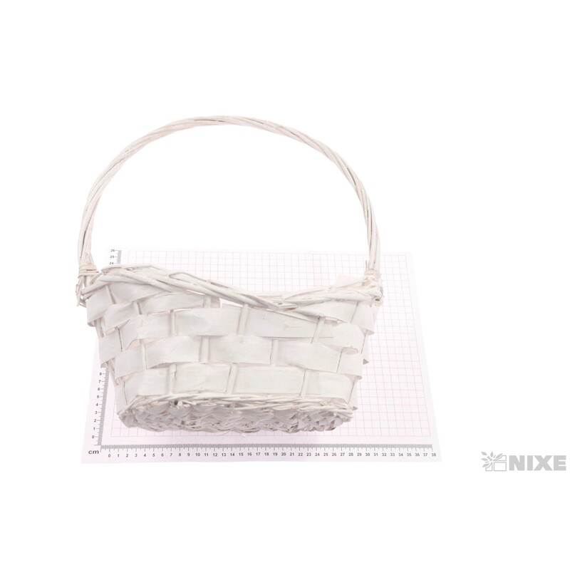 KOŠ PROUTĚNÝ 20x30x12x38cm*BÍLÁ