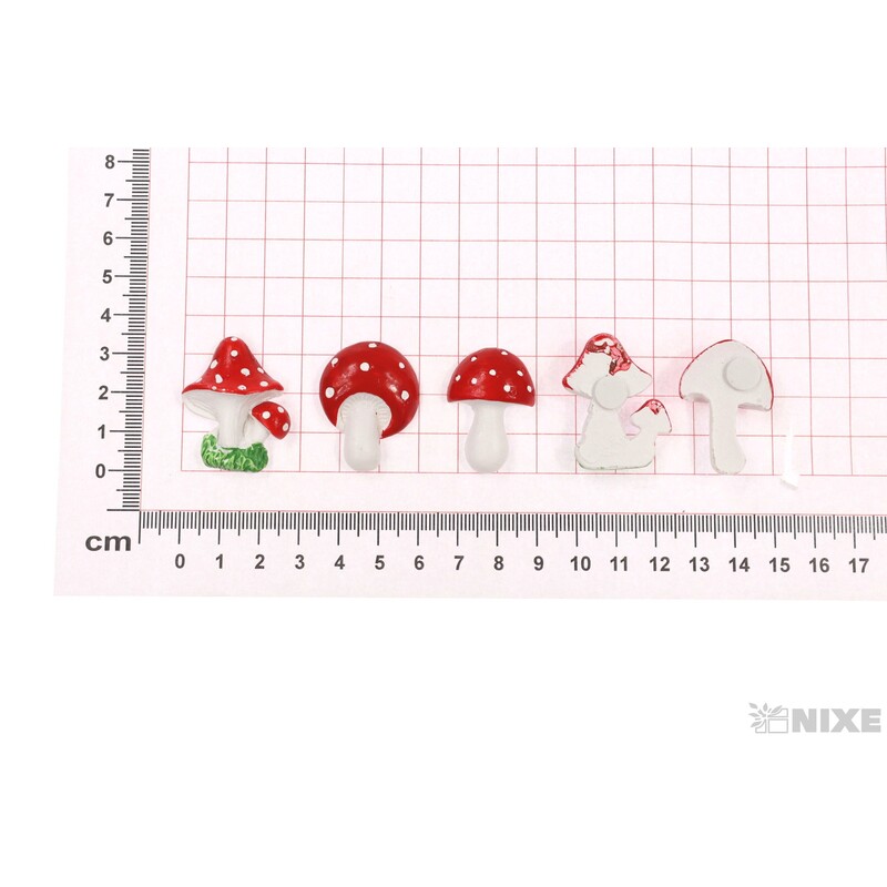 MUCHOMŮRKA NALEP. 3cm 12ks*MIX BAREV