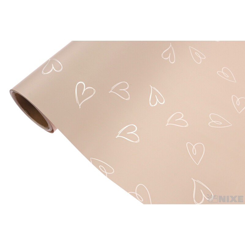 ROLE PLAST SRDCE 50cmx8m*BÉŽOVÁ