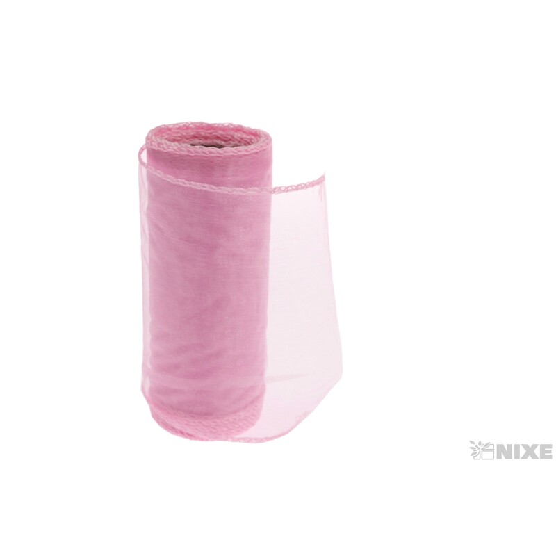 ORGANZA 12cmx8m*RŮŽOVÁ