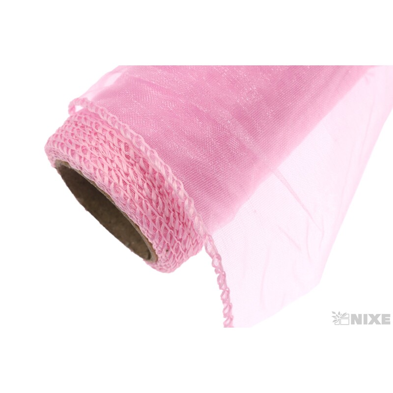 ORGANZA 12cmx8m*RŮŽOVÁ