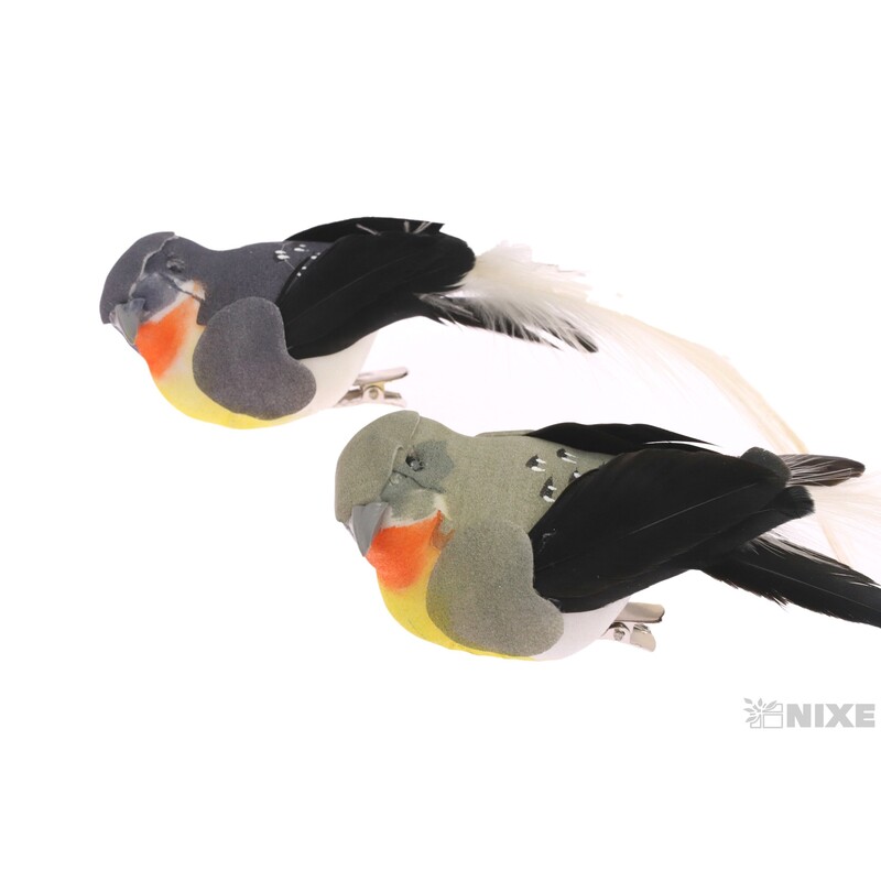 PTÁČEK KLIPS 14cm 12ks*MIX BAREV