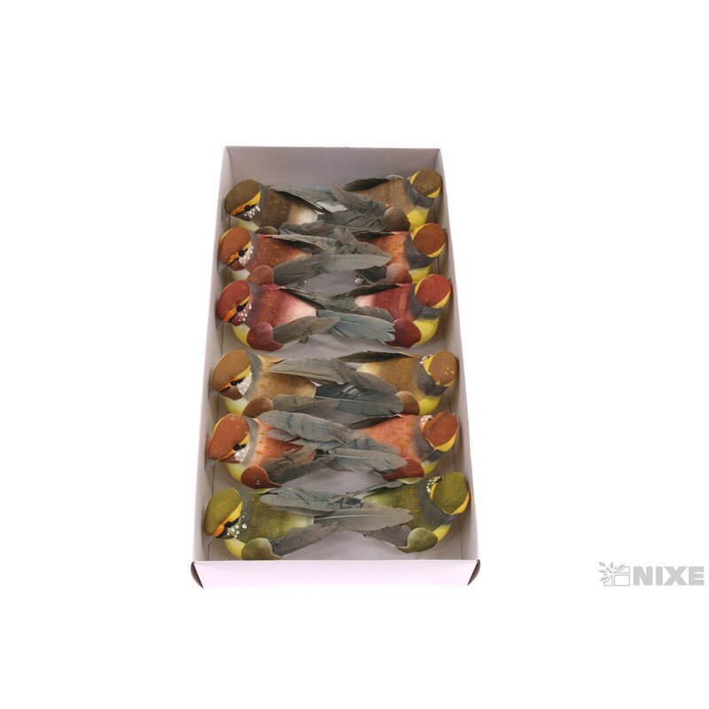 PTÁČEK KLIPS 10cm 12ks*MIX BAREV