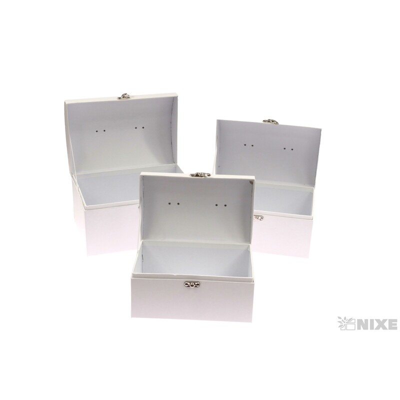 TRUHLICE 3ks 26x18x16cm 23x16x14 22x14x12*BÍLÁ