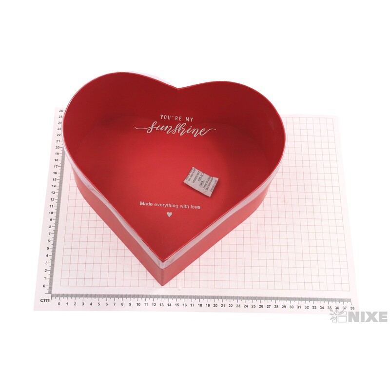 KRABICE SRDCE 3ks 26x11cm 23x10 21x9*ČERVENÁ