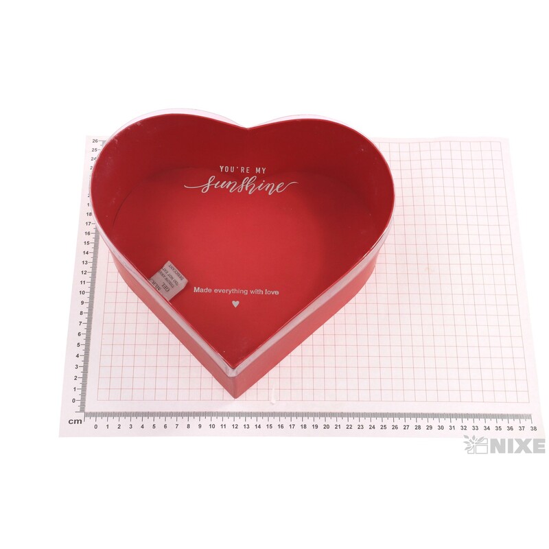 KRABICE SRDCE 3ks 26x11cm 23x10 21x9*ČERVENÁ