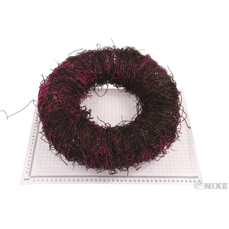 VĚNEC PROUTĚNÝ 35cm*RŮŽOVÁ