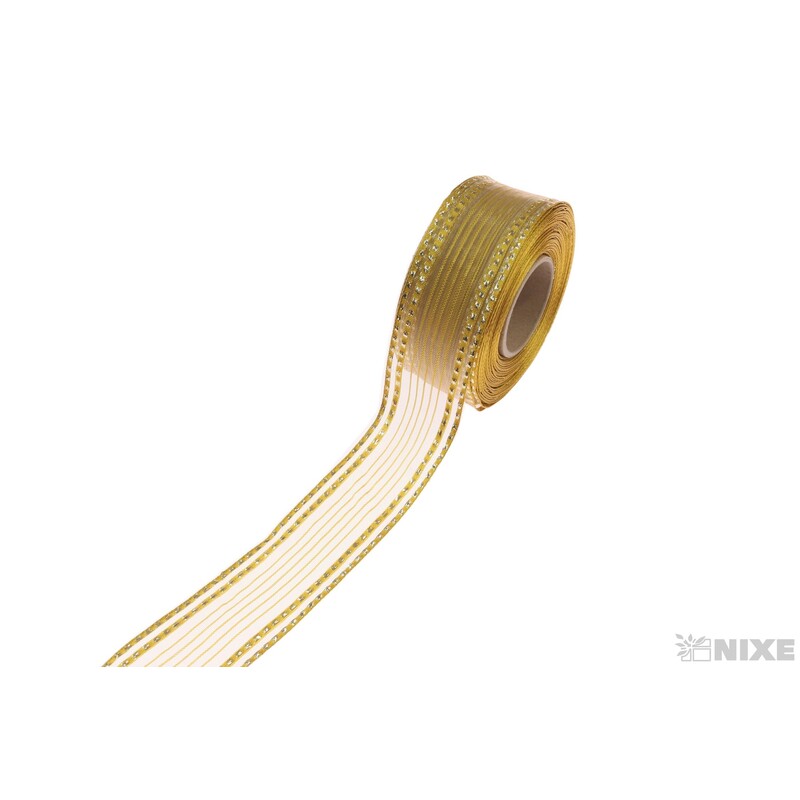 PLÁTNOVÁ STUHA DR 40mmx25m*ZLATÁ 452901