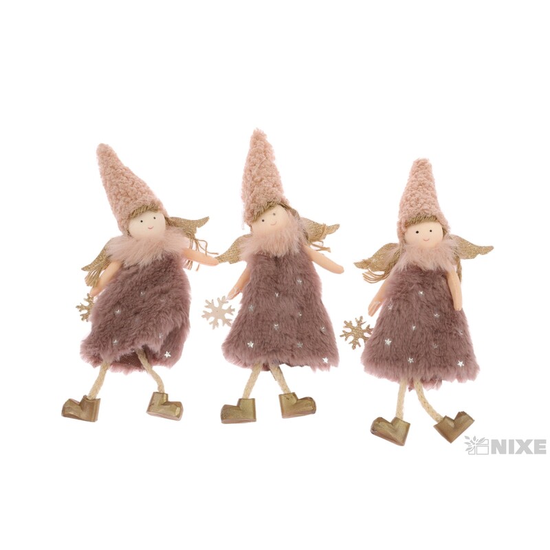 ZÁVĚS ANDĚL 7x22cm*RŮŽOVÁ