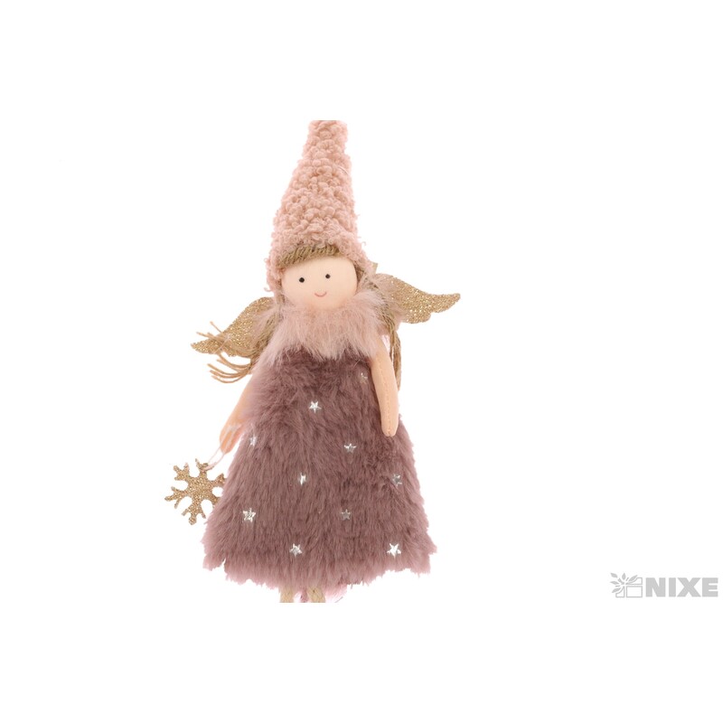 ZÁVĚS ANDĚL 7x22cm*RŮŽOVÁ