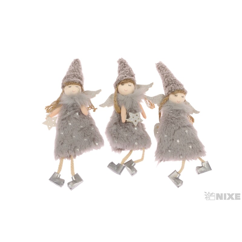 ZÁVĚS ANDĚL 7x22cm*ŠEDÁ