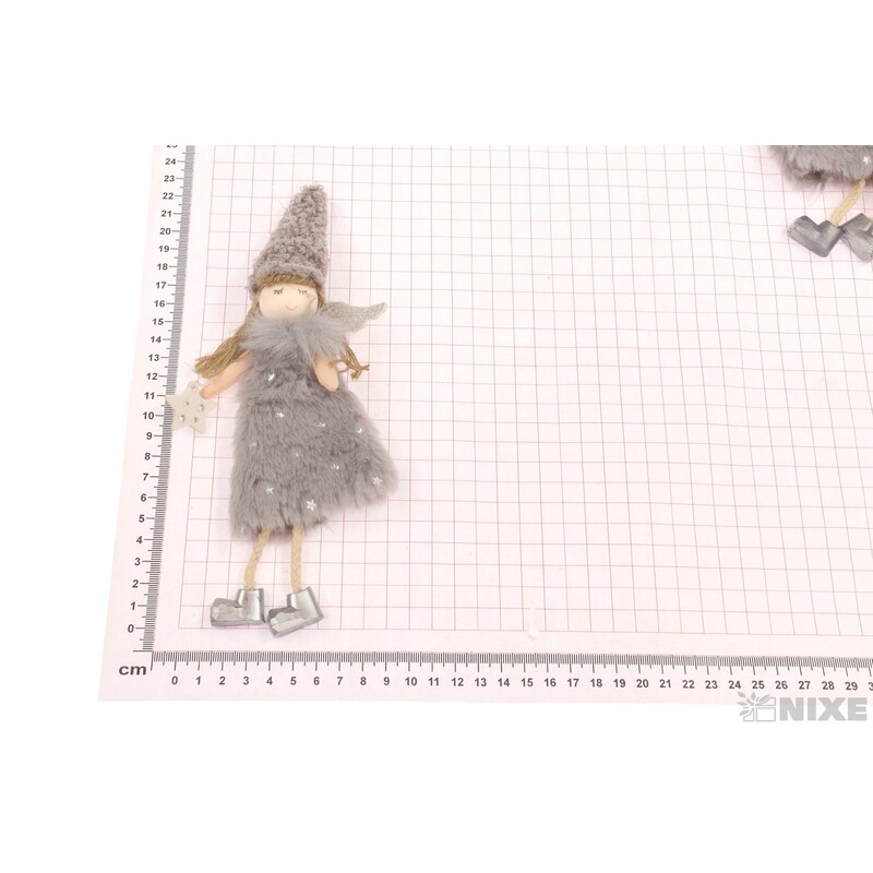 ZÁVĚS ANDĚL 7x22cm*ŠEDÁ