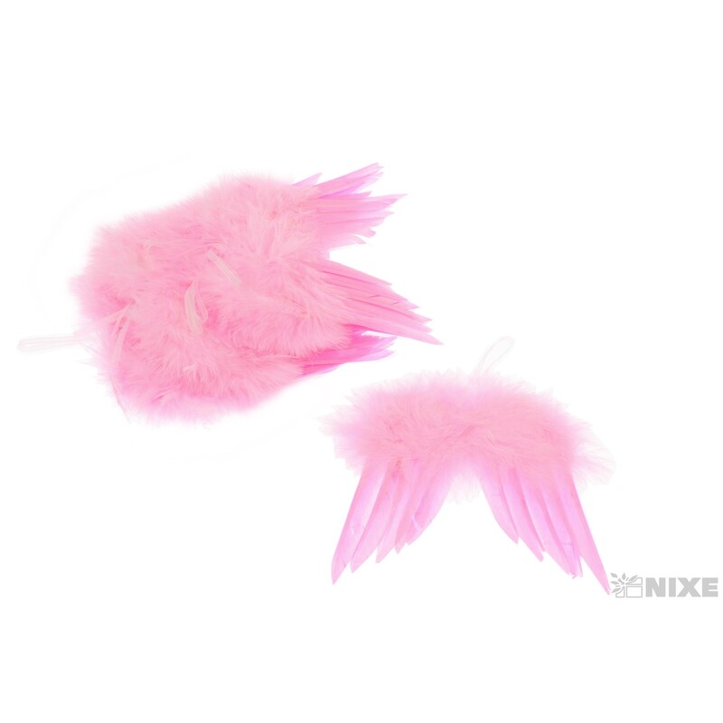 ANDĚLSKÁ KŘÍDLA 12ks 15cm*RŮŽOVÁ