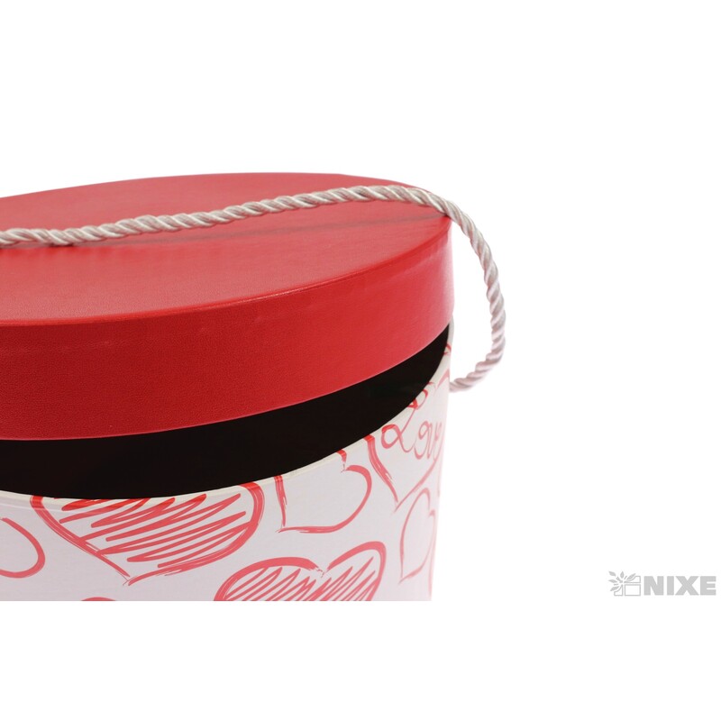 KVĚTINOVÝ BOX 3ks pr. 18x17cm 15x15 11x12*ČERVENÁ