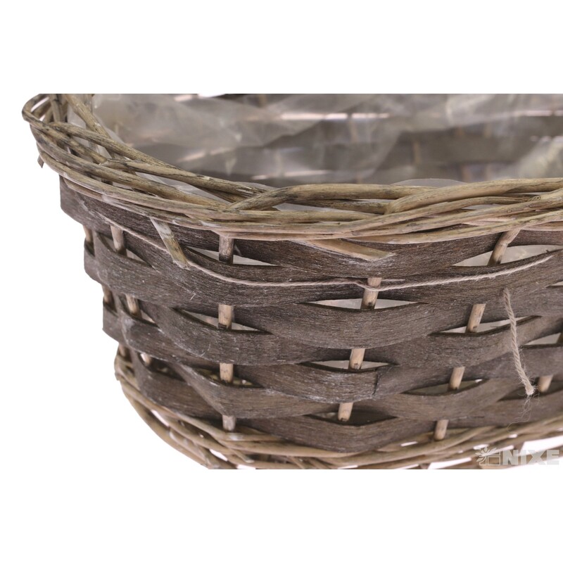 KOŠ PROUTĚNÝ 35x17x09x22cm*ŠEDÁ