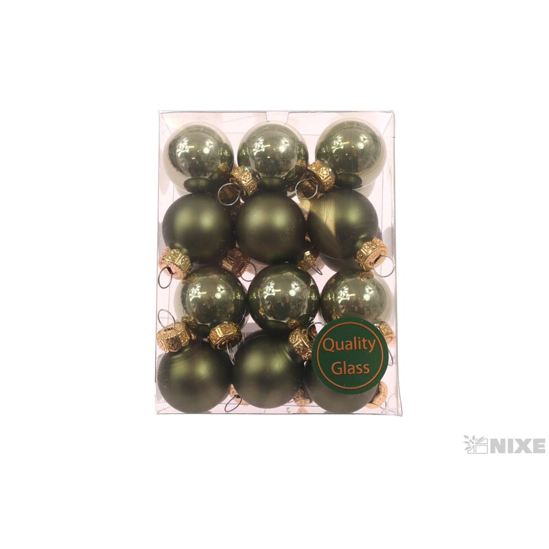 KOULE ZÁVĚS 2,5cm 24ks MIX*ZELENÁ