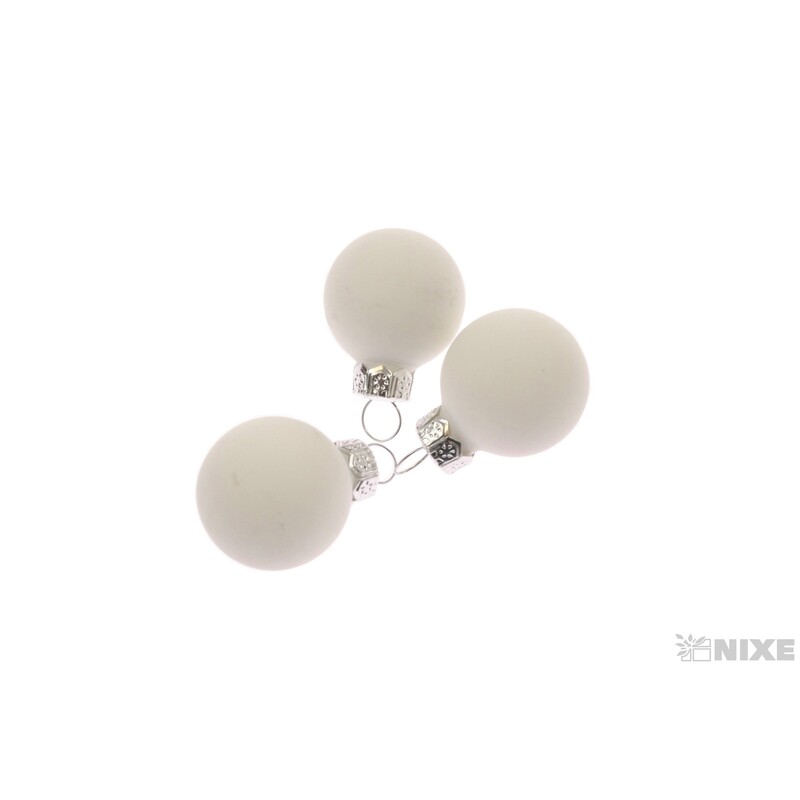 KOULE ZÁVĚS 2,5cm 24ks MAT*BÍLÁ