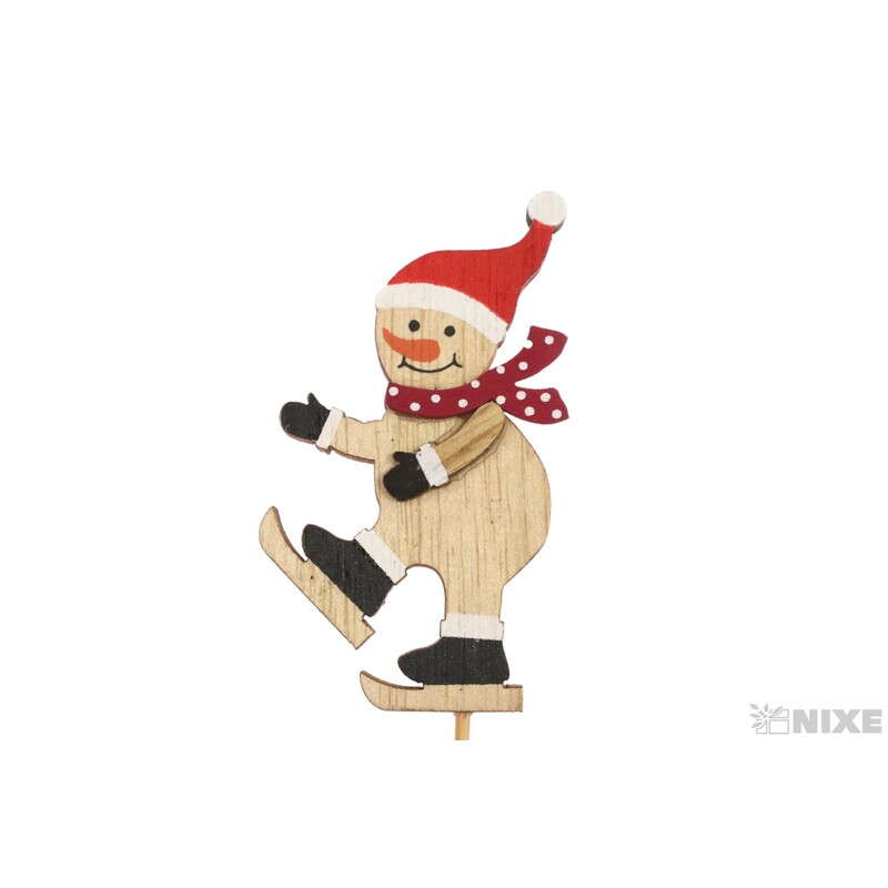 ZÁPICH SNĚHULÁK 8x4x28cm 12ks*MIX BAREV