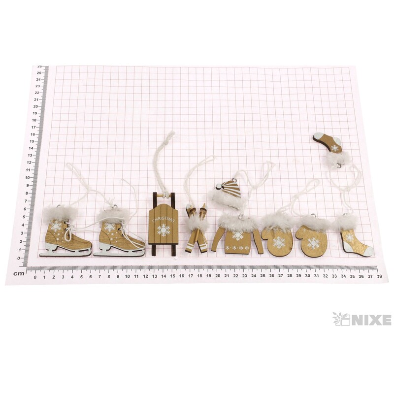 ZÁVĚS VÁNOCE D 5cm 6ks*ZLATÁ