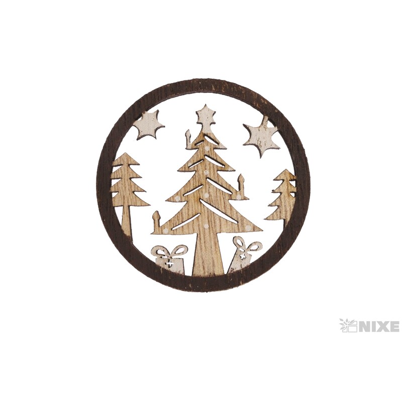 VÁNOCE NALEP 6ks 5cm*MIX BAREV