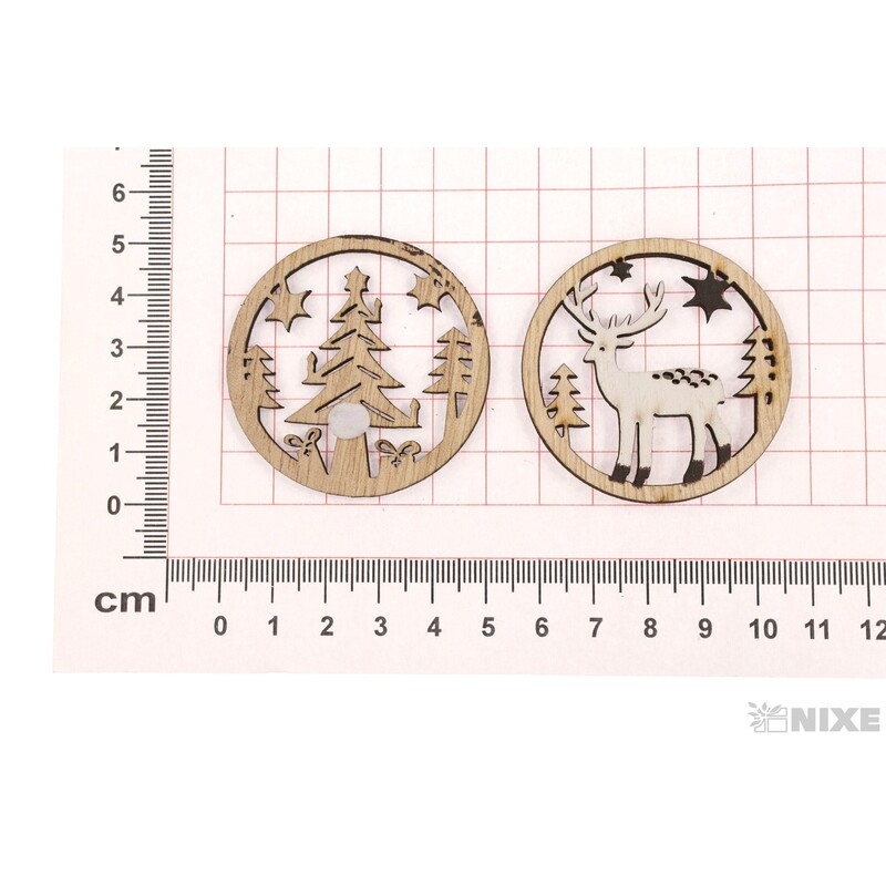 VÁNOCE NALEP 6ks 5cm*MIX BAREV