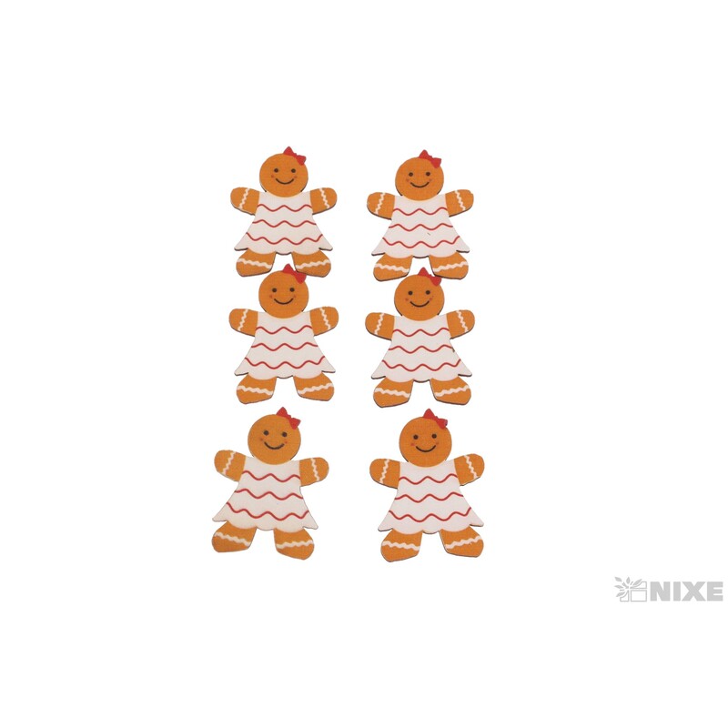 VÁNOCE NALEP 6ks 4,5x3cm*MIX BAREV