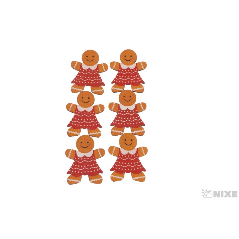 VÁNOCE NALEP 6ks 4,5x3cm*MIX BAREV