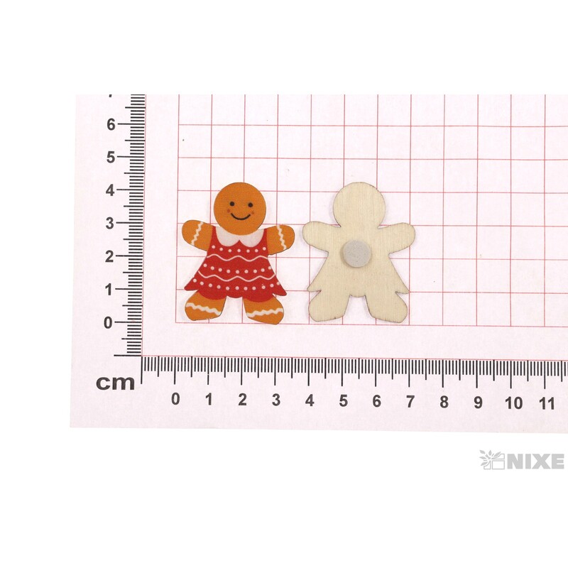 VÁNOCE NALEP 6ks 4,5x3cm*MIX BAREV