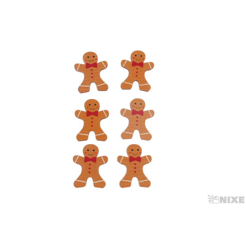 VÁNOCE NALEP 6ks 4,5x3cm*MIX BAREV