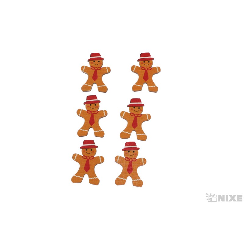 VÁNOCE NALEP 6ks 4,5x3cm*MIX BAREV